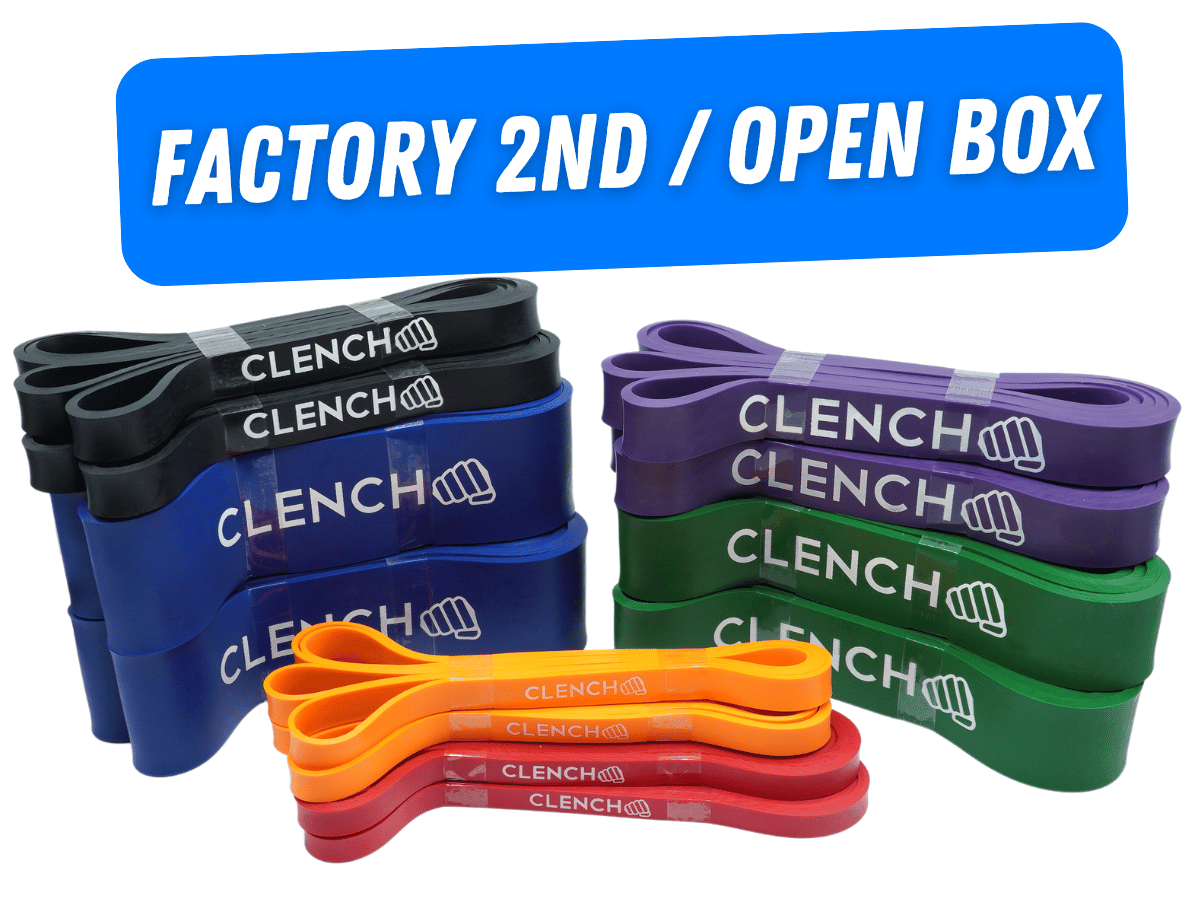 Blemish / Open Box - 41- Inch Loop Resistance Bands Clench Fitness Select Your Band: ORANGE - (5-15 lb)