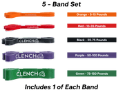 Blemish / Open Box - 41- Inch Loop Resistance Bands Clench Fitness Select Your Band: ORANGE - (5-15 lb)