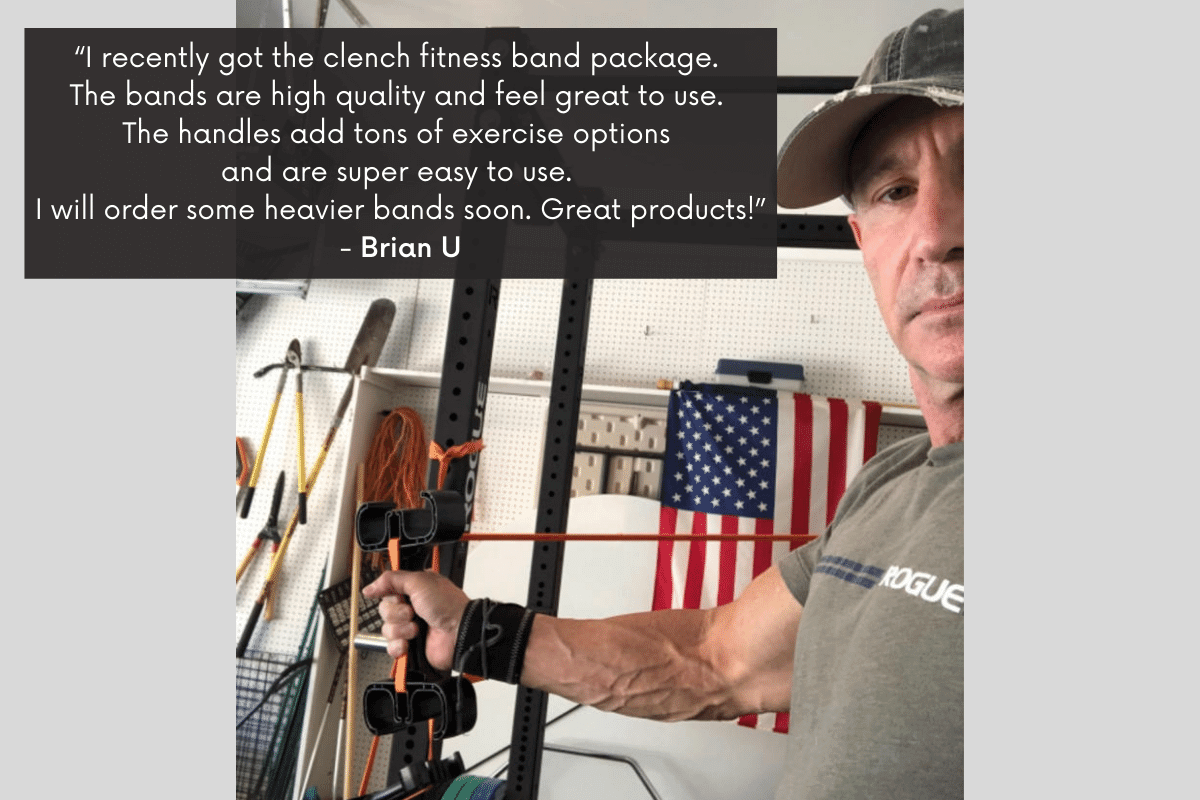 Blemish / Open Box - 41- Inch Loop Resistance Bands Clench Fitness Select Your Band: ORANGE - (5-15 lb)