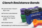 13-Inch Mini Resistance Bands Clench Fitness Select Your Band: Green (2-20 lb)