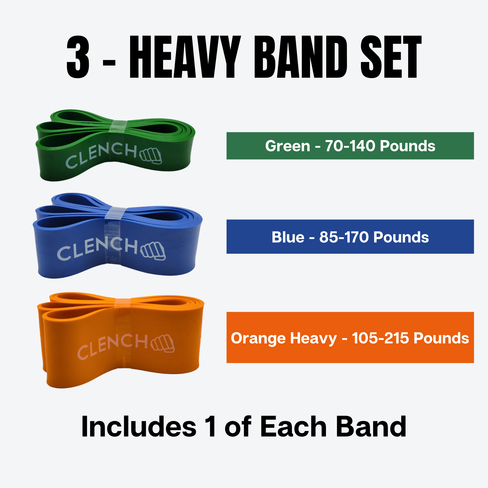 3 Heavy Band Set (Save 14%)
