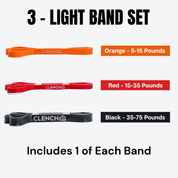 41- Inch Loop Resistance Bands Clench Fitness Select Your Band: 3 Light band Set