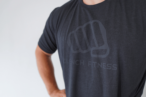 Clench Classic Tee Clench Fitness Color: Heather Black Size: XS