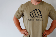 Clench Classic Tee Clench Fitness Color: Heather Black Size: XS