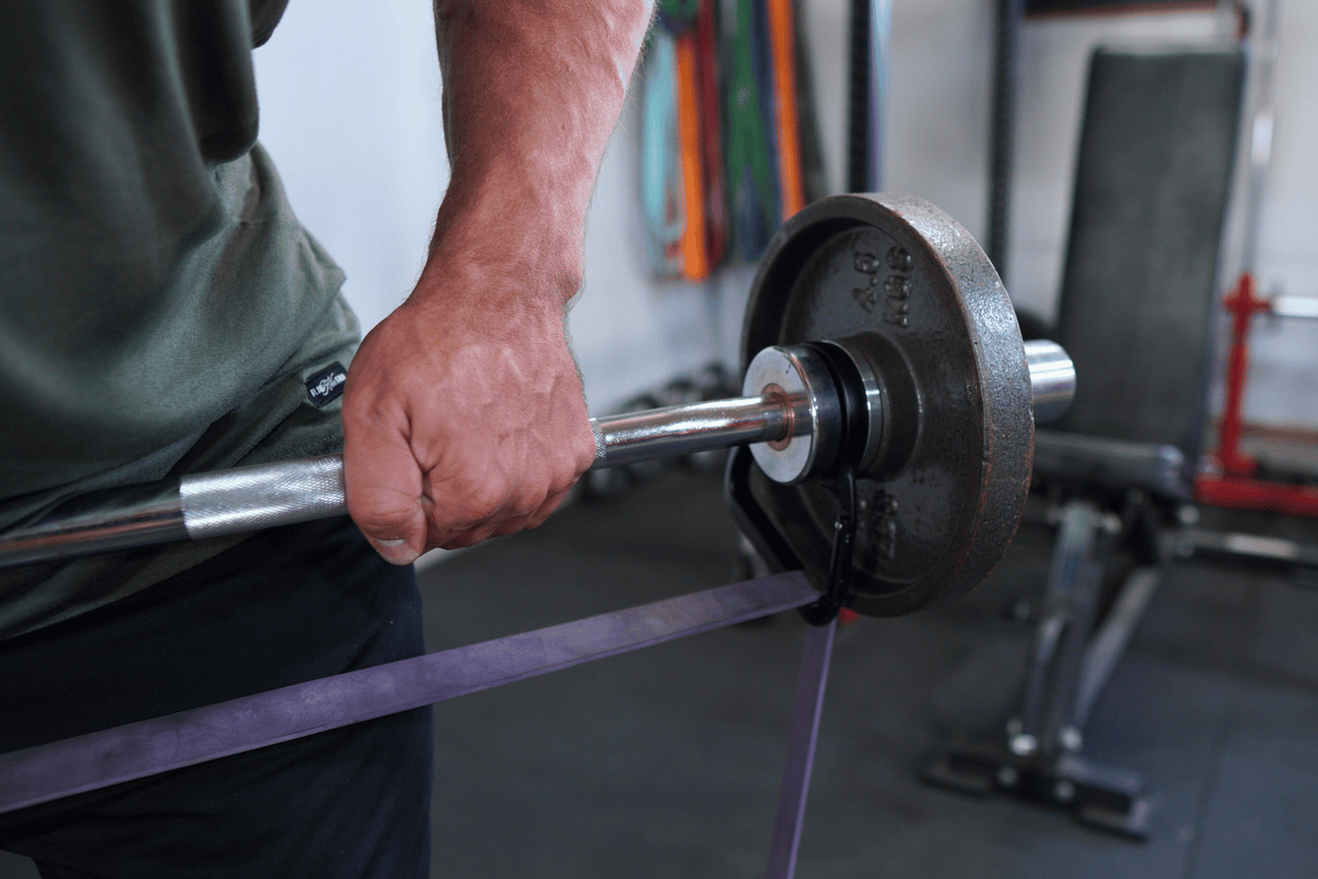 Barbell Resistance Band Hooks Clench Fitness Size: Olympic Barbell (2 Inch Diameter)