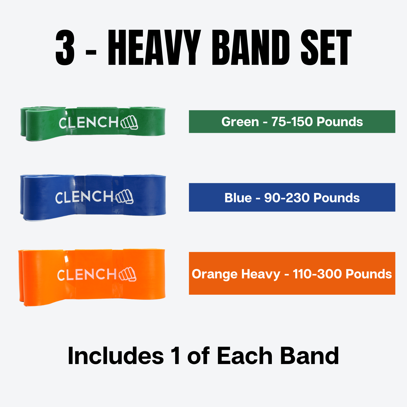 3 Heavy Band Set (Save 14%)