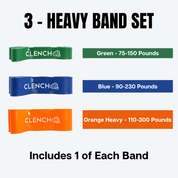 41- Inch Loop Resistance Bands Clench Fitness Select Your Band: 3 Heavy Band Set