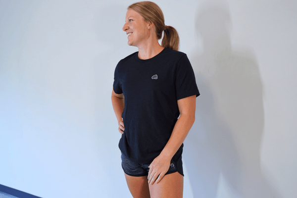 Clench Elite Tee Clench Fitness Color: Heather Black Size: XS