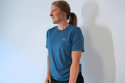 Clench Elite Tee Clench Fitness Color: Heather Deep Teal Size: XS